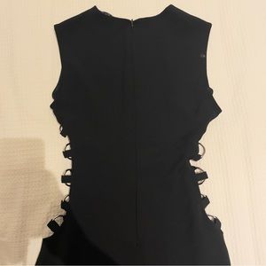 Like New ZARA Long Black Dress with sides opened